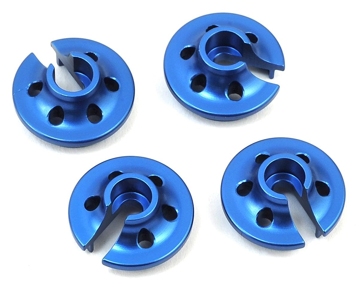 ST Racing Concepts Aluminum Lower Shock Retainers for Traxxas 4Tec 2.0 (Blue) (4)