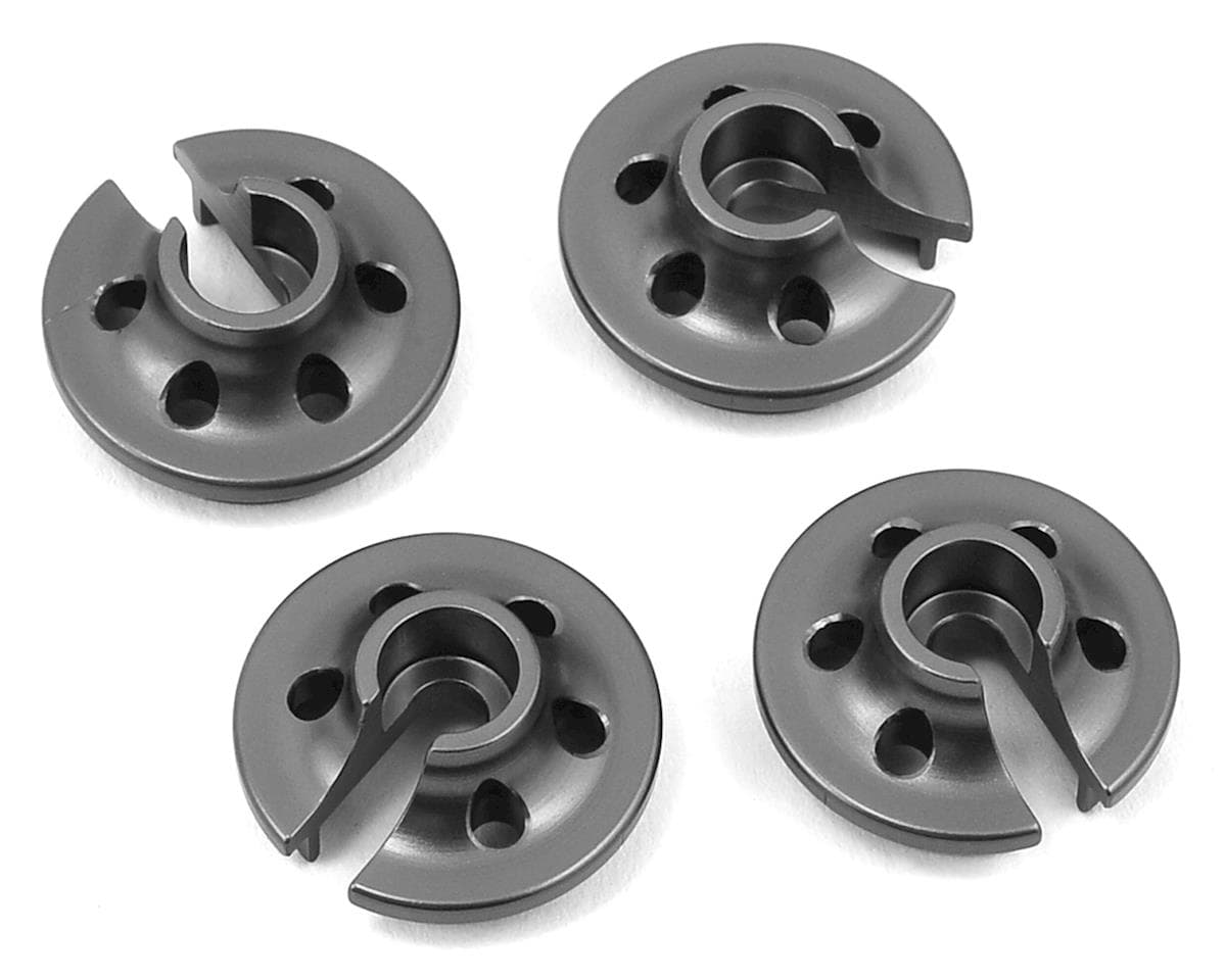 ST Racing Concepts Aluminum Lower Shock Retainers for Traxxas 4Tec 2.0 (Gun Metal) (4)
