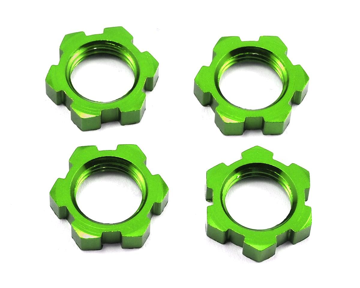 Traxxas Sledge/X-Maxx/E-Revo VXL 17mm Splined Wheel Nut (Green) (4)