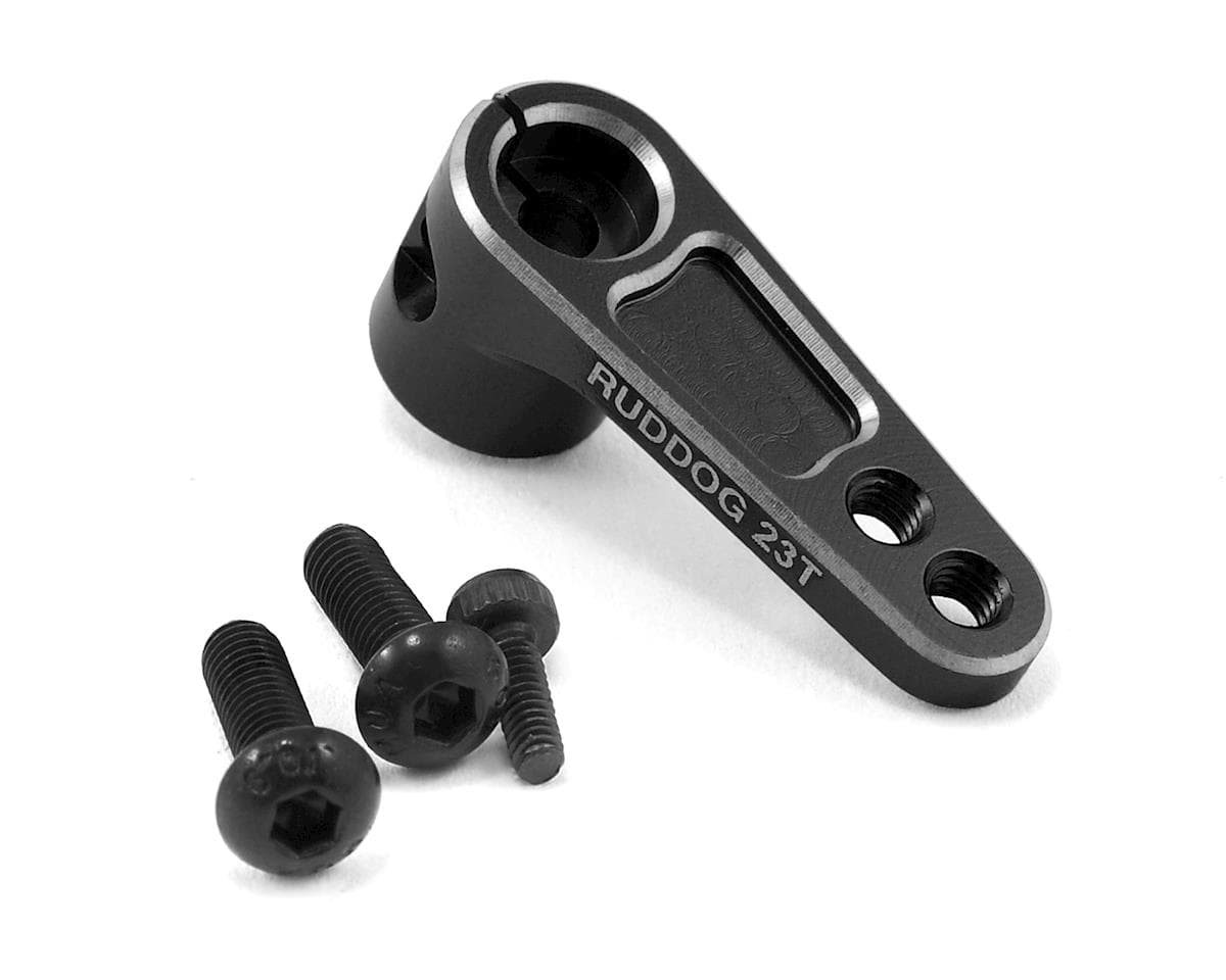 Ruddog Aluminum Offset Servo Horn (Black) (23T - JR/Airtronics/KO)