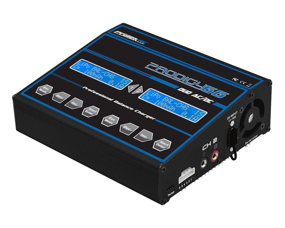 ProTek RC "Prodigy 66 Duo AC/DC" LiHV/LiPo Battery Balance Charger (6S/6A/50W x2)