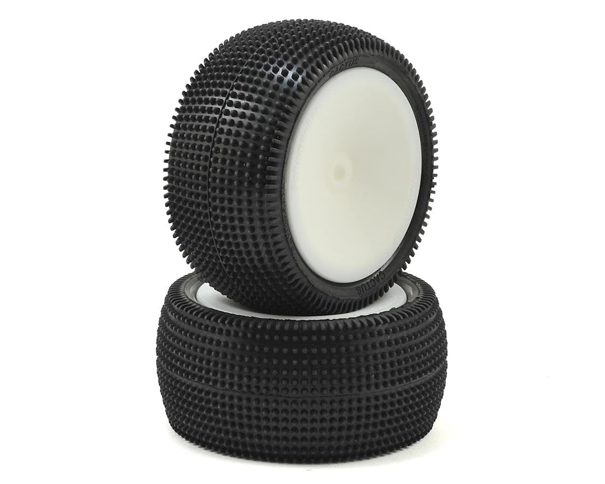 Schumacher Cactus 2.2" Rear 1/10 Buggy Pre-Mounted Carpet Tire (2) (Yellow)