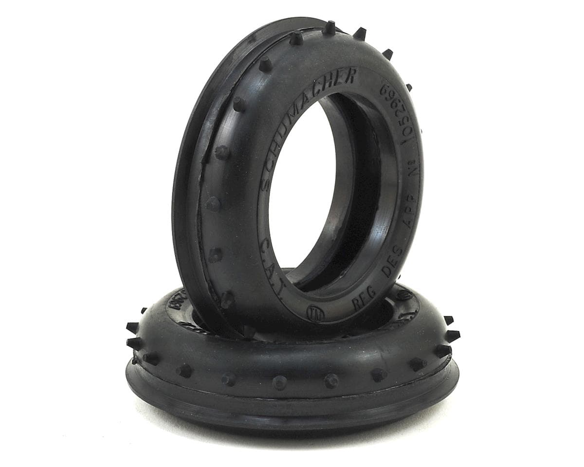 Schumacher Slim Rib Spike 2.0" Front 2WD Buggy Tire (2) (Yellow)