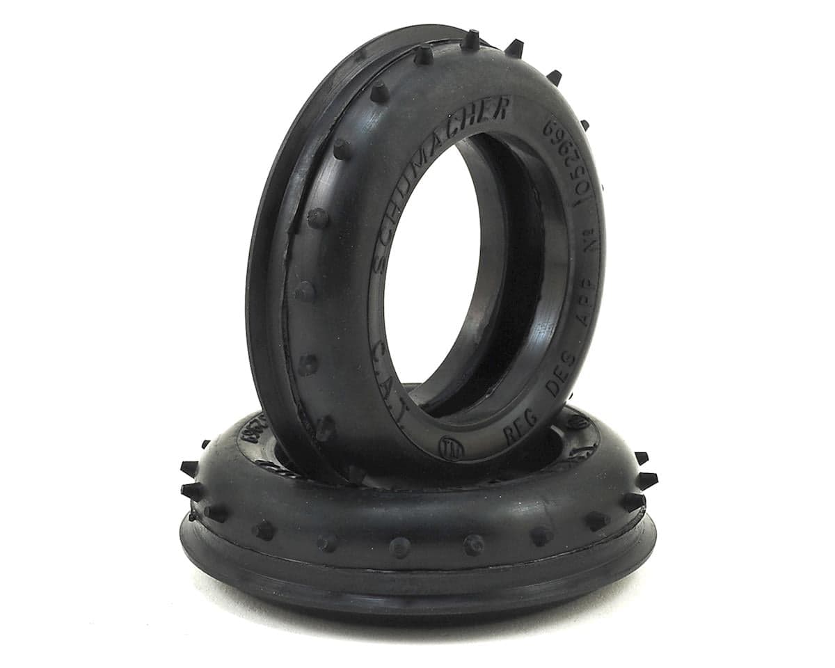 Schumacher Slim Rib Spike 2.0" Front 2WD Buggy Tire (2) (Blue)