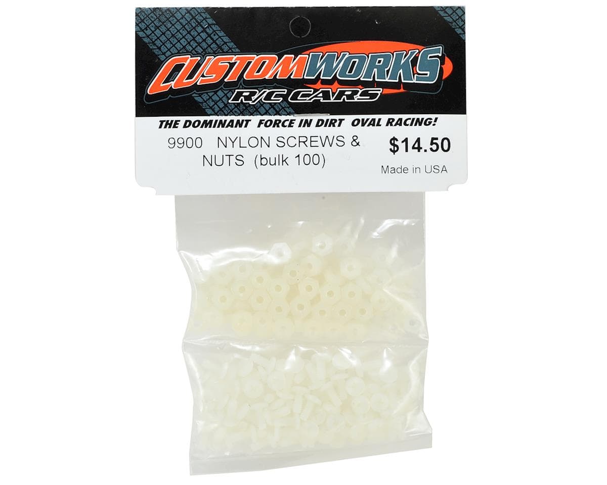 Custom Works Nylon Screws & Nuts (100)