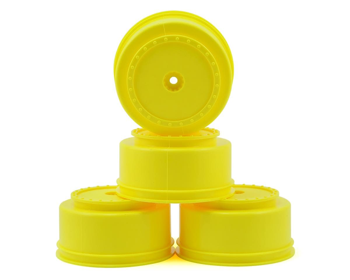 DE Racing 12mm Hex "Borrego" Short Course Wheels (Yellow) (4) (22SCT/TEN-SCTE)