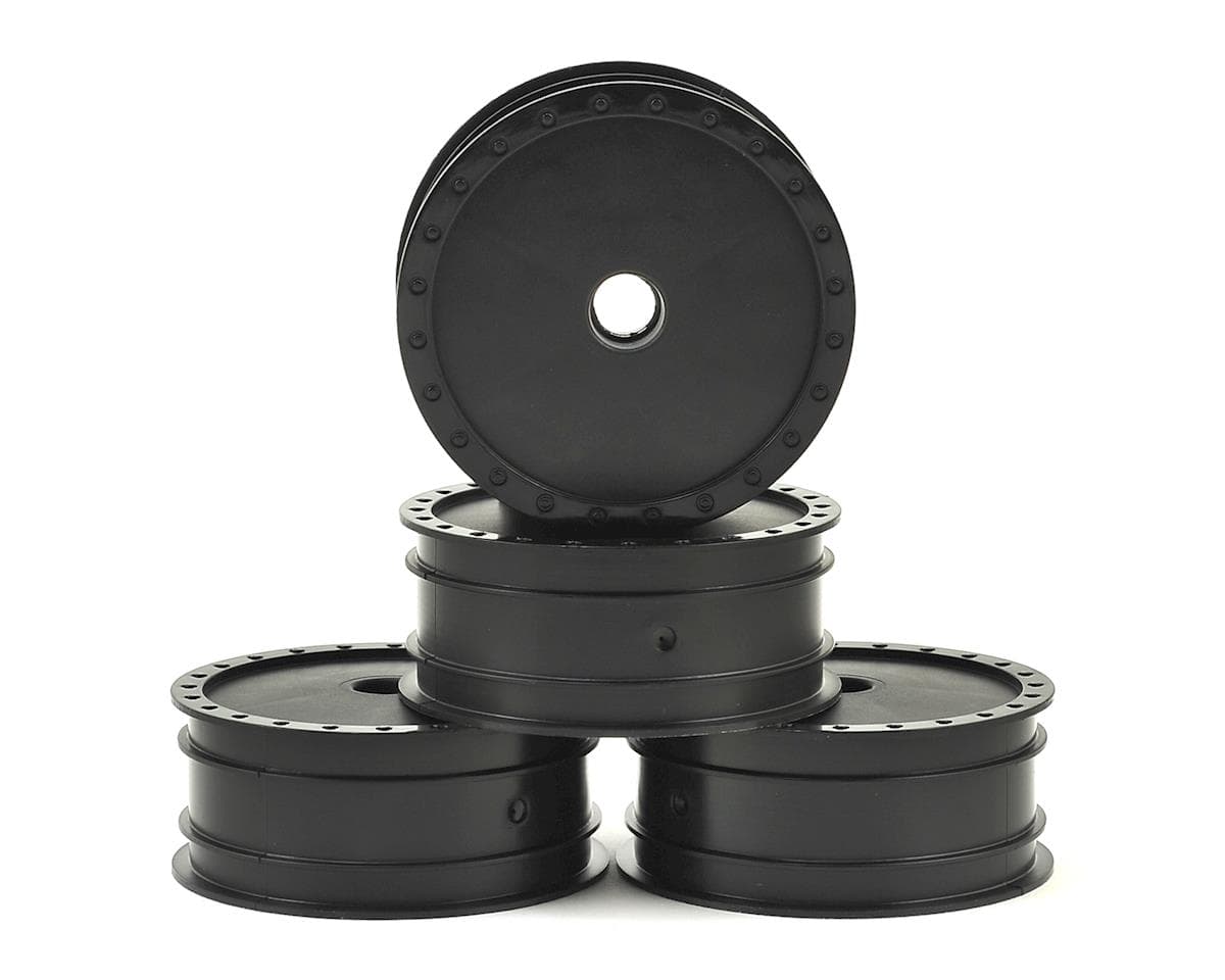 DE Racing "Borrego" 2.2 1/10 Buggy Front Wheels (4) (B4) (Black) (Bearing)