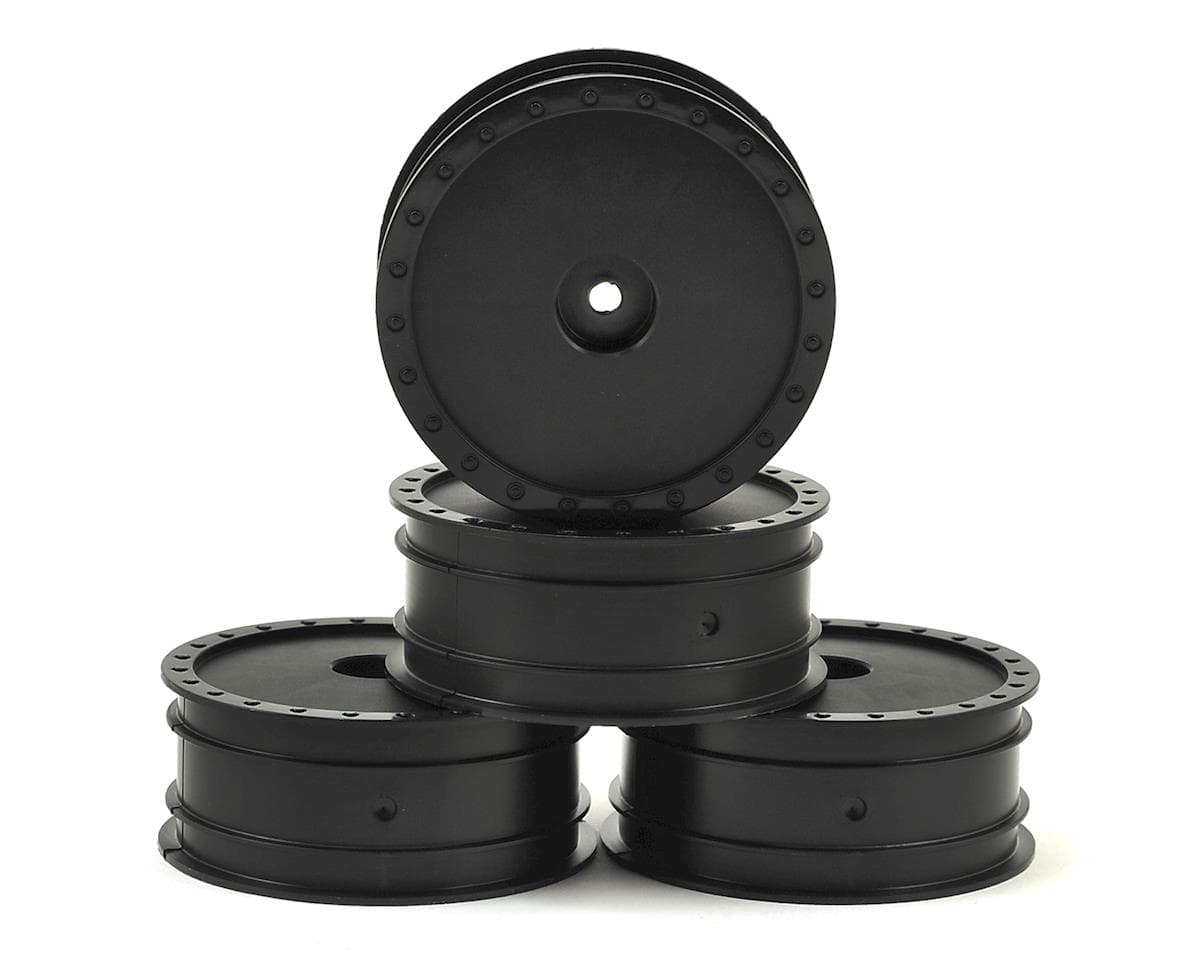DE Racing "Borrego" 2.2 1/10 Buggy Front Wheels (4) (B6/RB6) (Black) w/12mm Hex
