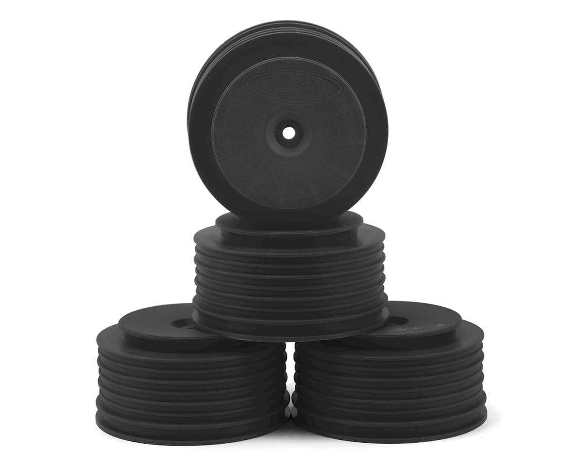 DE Racing Speedline PLUS Short Course Wheels (Black) (4) w/12mm Hex (22SCT/TEN-SCTE/SCT410)