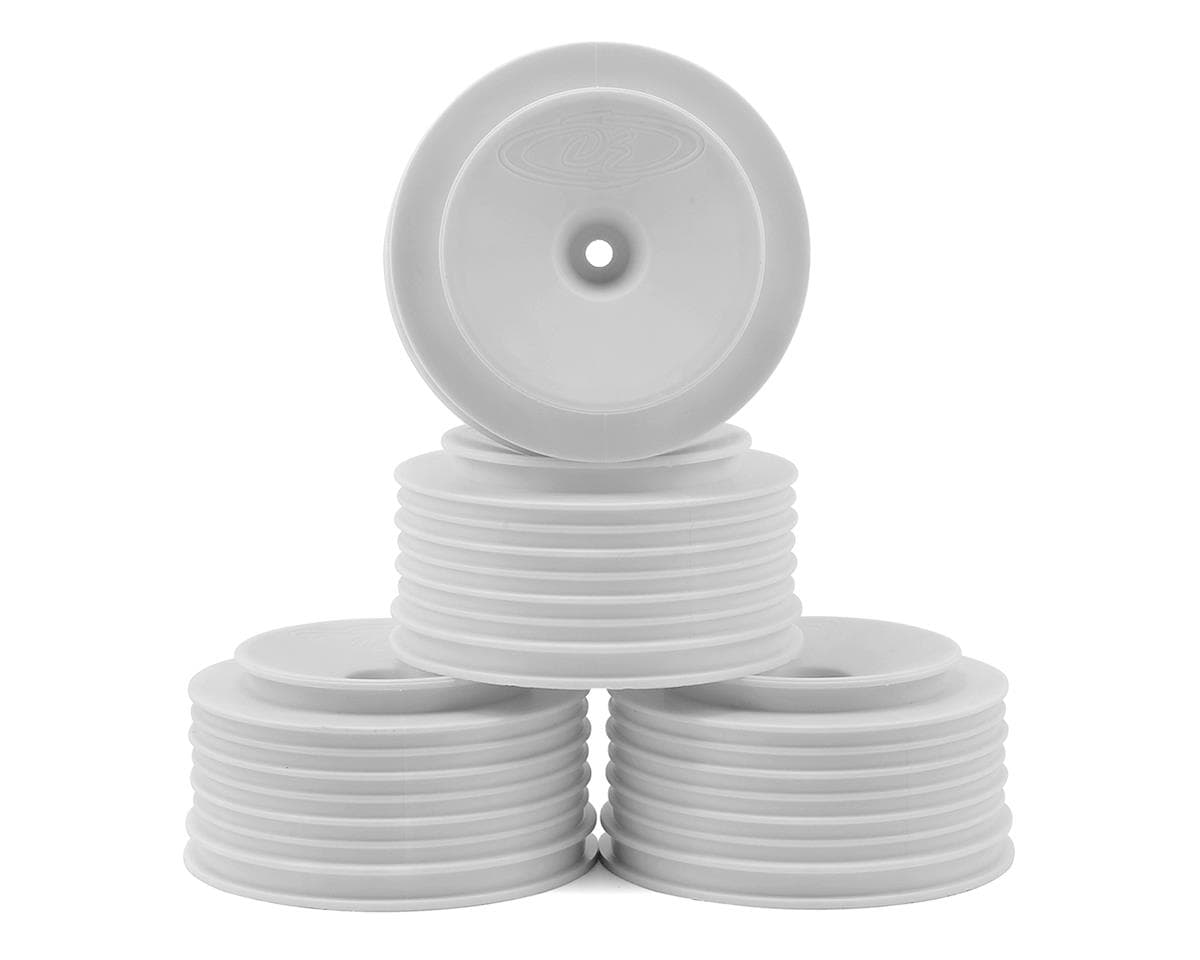 DE Racing Speedline PLUS Short Course Wheels (White) (4) (KYO SC6/Slash/Blitz) w/12mm Hex