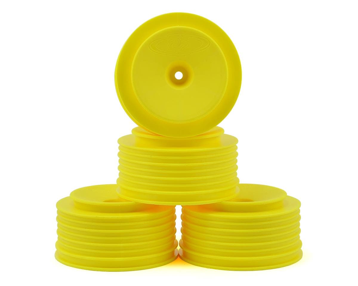DE Racing Speedline PLUS Short Course Wheels (Yellow) (4) (KYO SC6/Slash/Blitz) w/12mm Hex