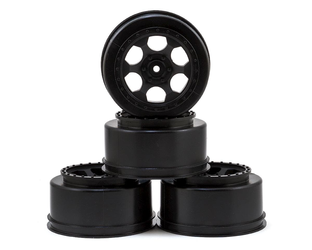 DE Racing 12mm Hex "Trinidad" Short Course Wheels (Black) (4) (SC5M)
