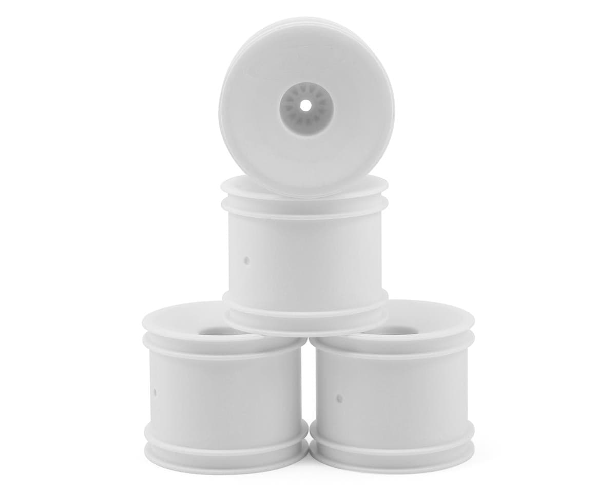 DE Racing 12mm Hex "Speedline" 2.2" 1/10 Stadium Truck Wheel (White) (4) (T4.2)