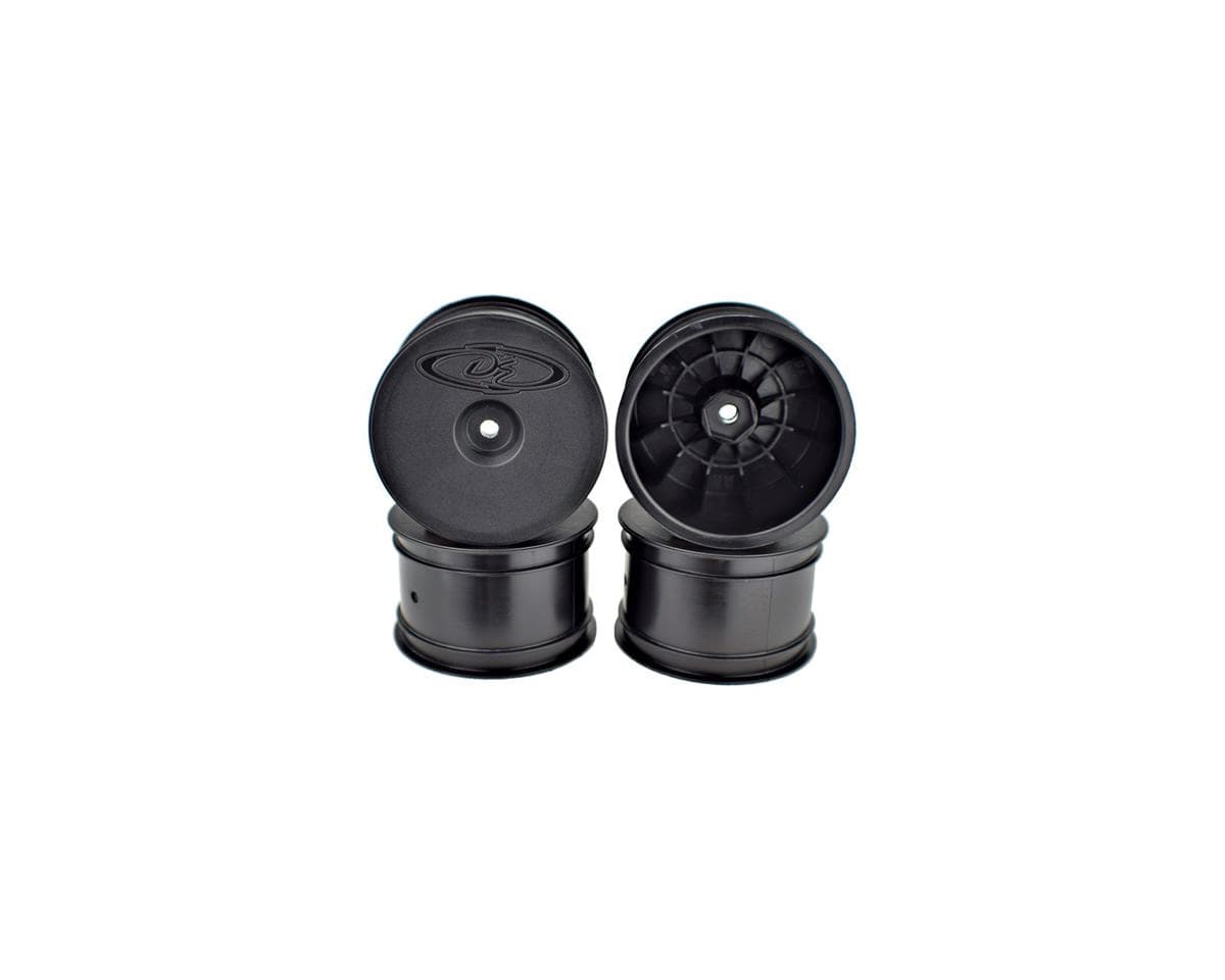 DE Racing Speedline 2.2 1/10 Buggy Rear Wheels (4) (B6/B74/22/22-4) (Black) w/12mm Hex