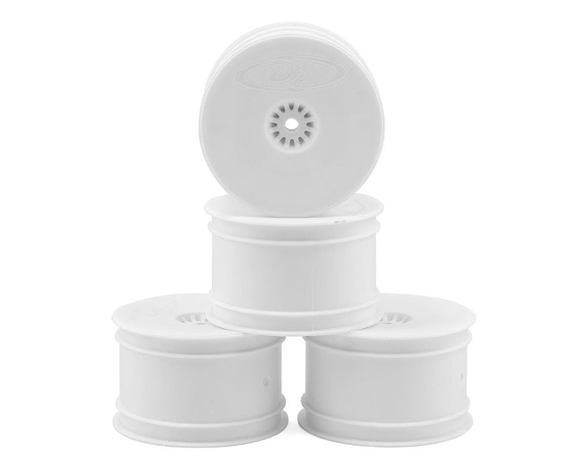 DE Racing Speedline 2.2 1/10 Buggy Rear Wheels (4) (B6/B74/22/22-4) (White) w/12mm Hex