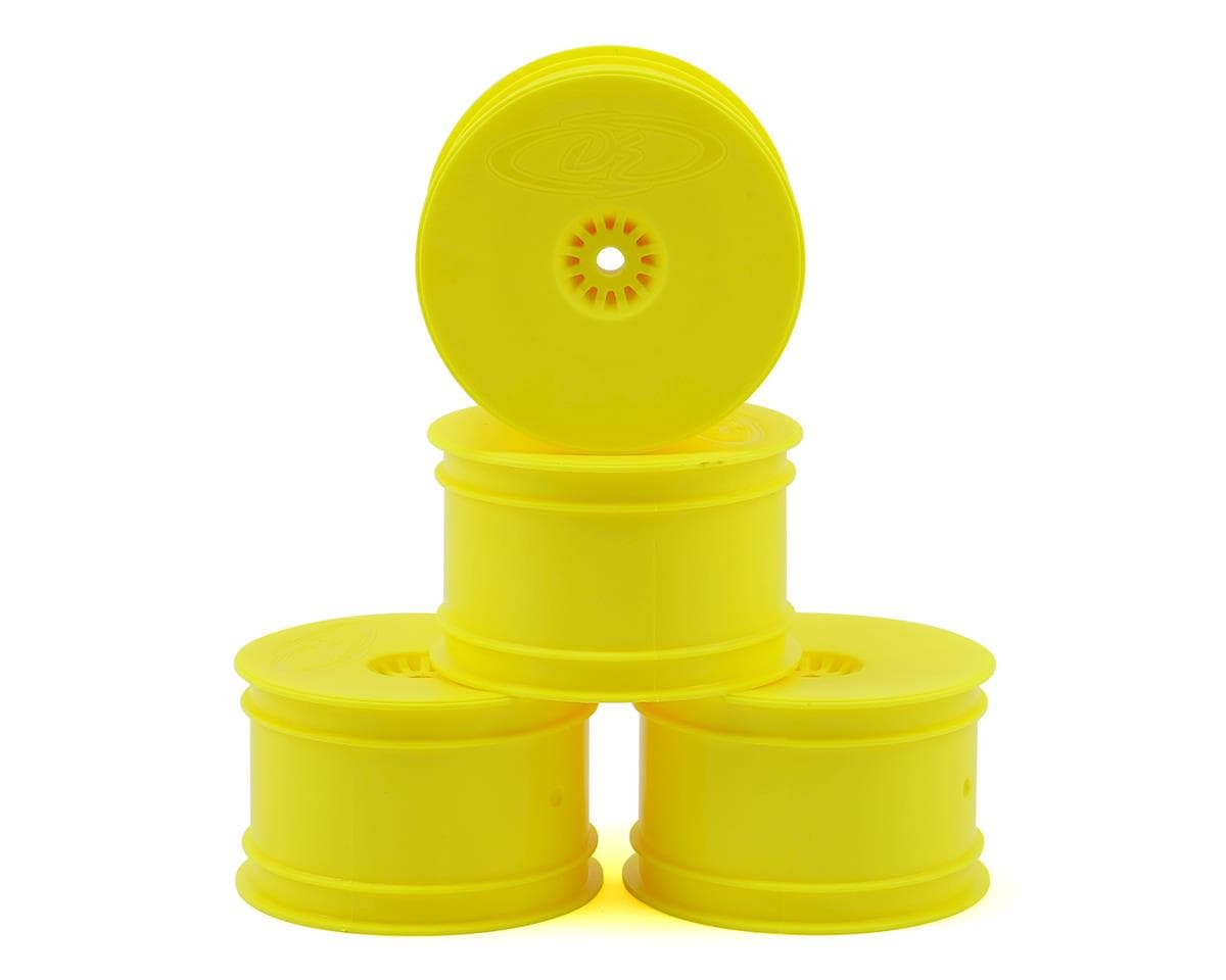 DE Racing Speedline 2.2 1/10 Buggy Rear Wheels (4) (B6/B74/22/22-4) (Yellow) w/12mm Hex