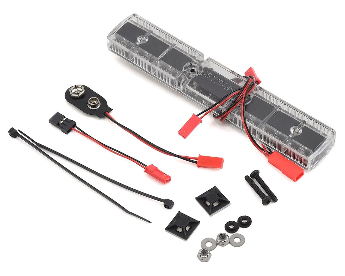 MyTrickRC Police Deluxe Light Set w/UF-7 Controller, 8 LEDs & Red/Blue Lightbar