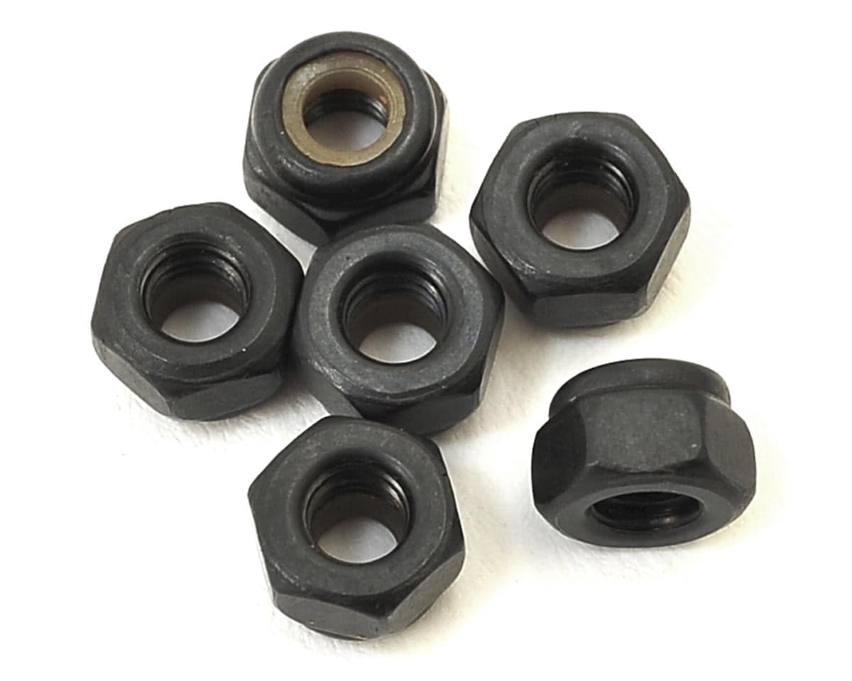 Redcat 3mm Nylon Locknut (6) (Black)