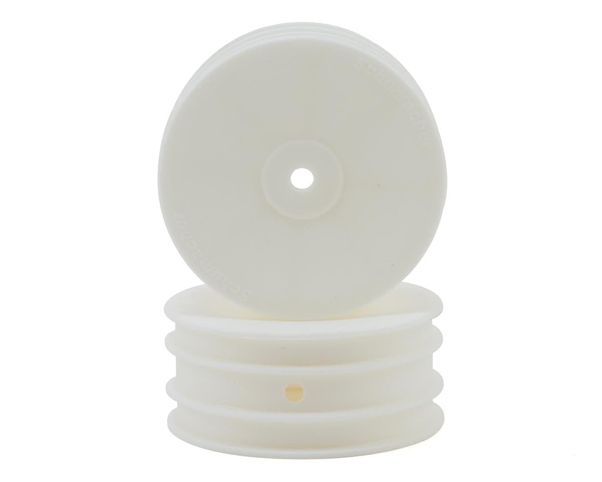 Schumacher 12mm 1/10 4WD Buggy Front Hex Wheels (White) (2)
