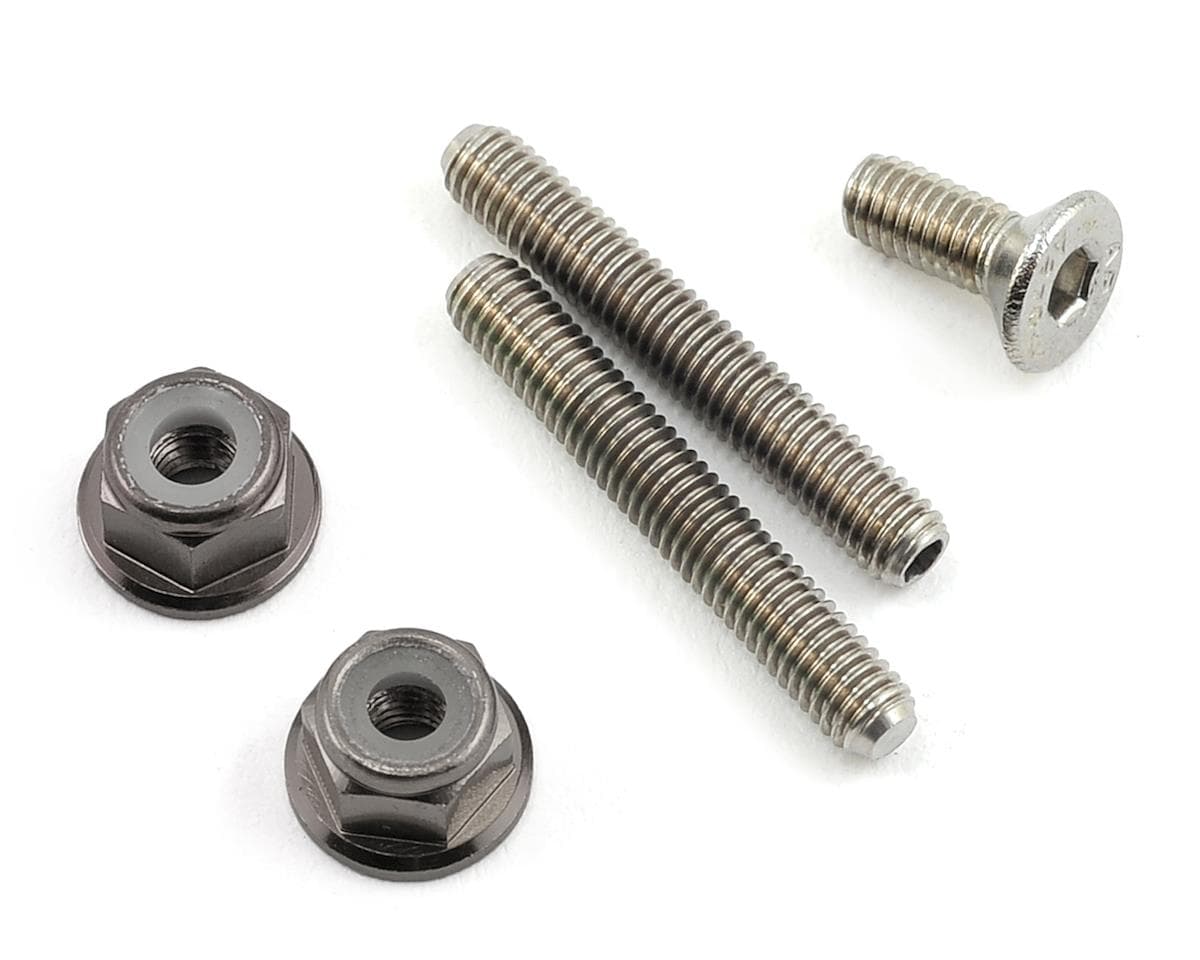 175RC Titanium Lower Arm Stud Kit (Grey)
