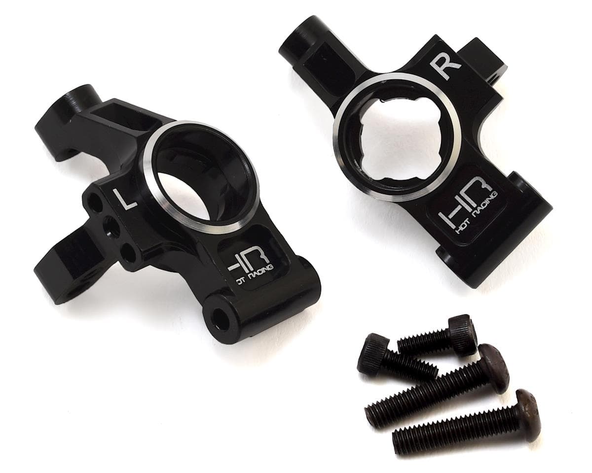 Hot Racing Aluminum Rear Hub Carriers for Traxxas 4-Tec 2.0 (Black) (2)