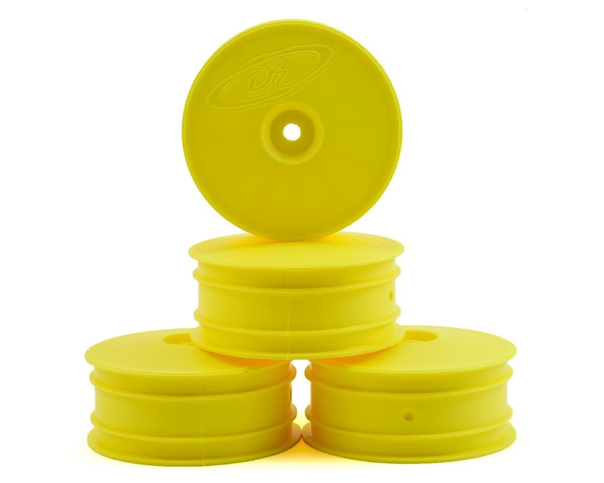 DE Racing Speedline 2.2 4WD Buggy Front Wheel (Yellow) (4) (B74) w/12mm Hex