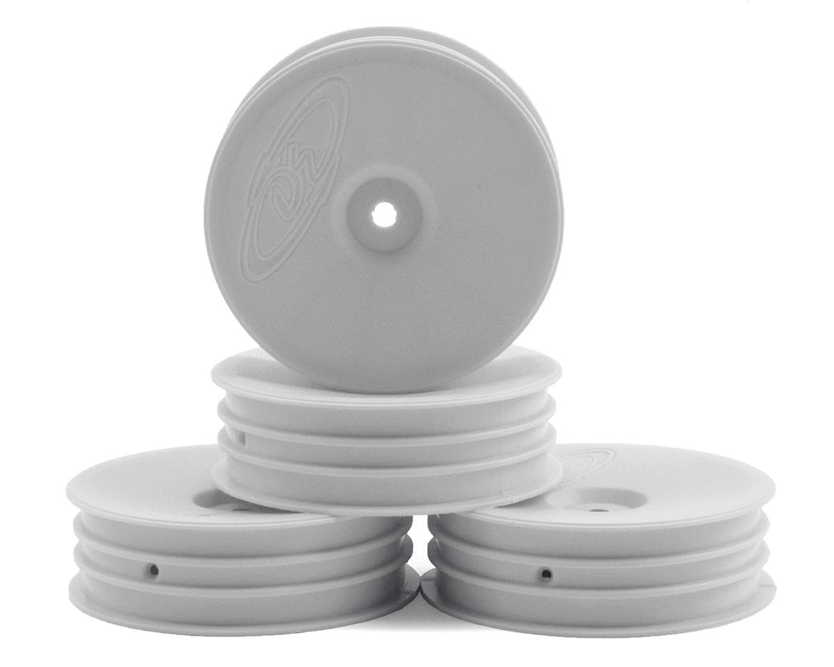 DE Racing Speedline Slim 2.2 2WD Buggy Front Wheel (White) (4) (B6/RB6) w/12mm Hex