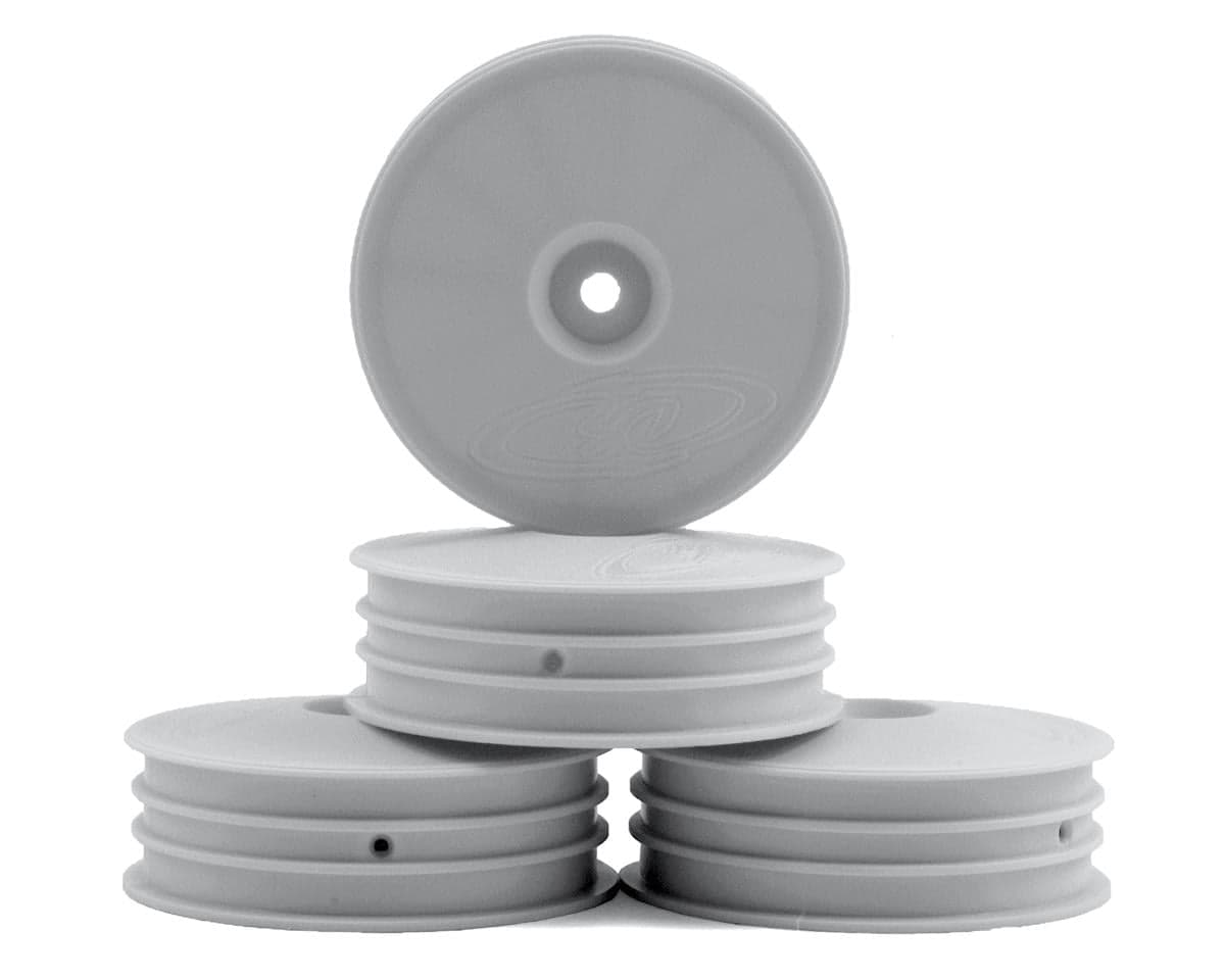 DE Racing Speedline Slim 2.2 2WD Buggy Front Wheel (White) (4) (22 4.0) w/12mm Hex