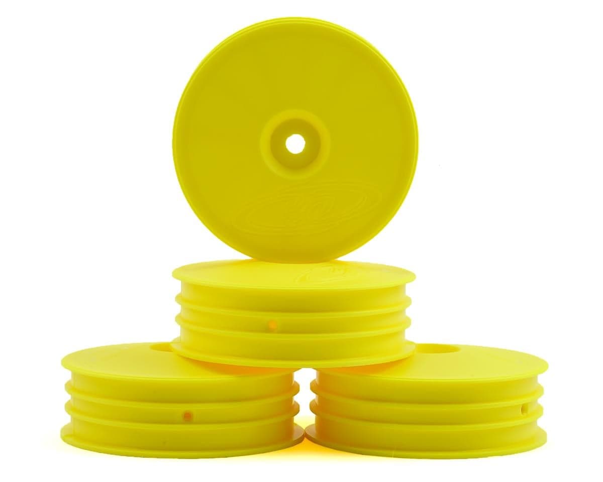 DE Racing Speedline Slim 2.2 2WD Buggy Front Wheel (Yellow) (4) (22 4.0) w/12mm Hex