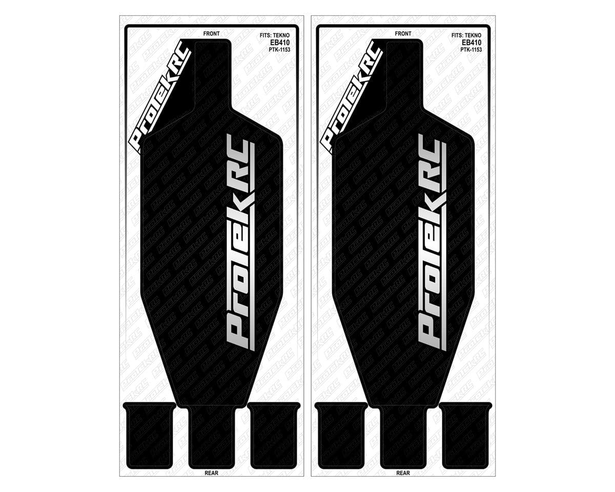 ProTek RC Tekno Thick Precut Chassis Protective Sheet Fits EB410 & ET410.2 (Black) (2)