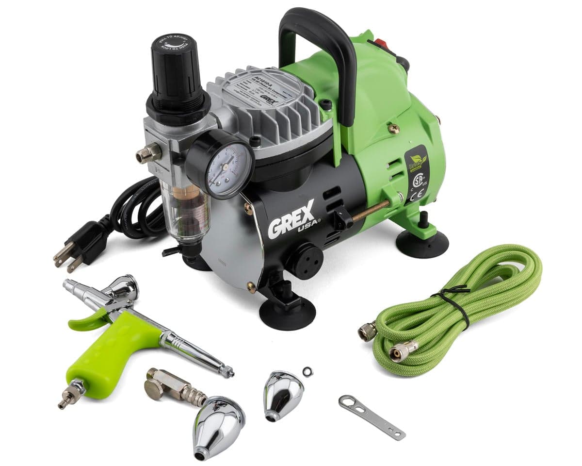 Grex Airbrush Combo Kit with Tritium Gravity Feed Airbrush