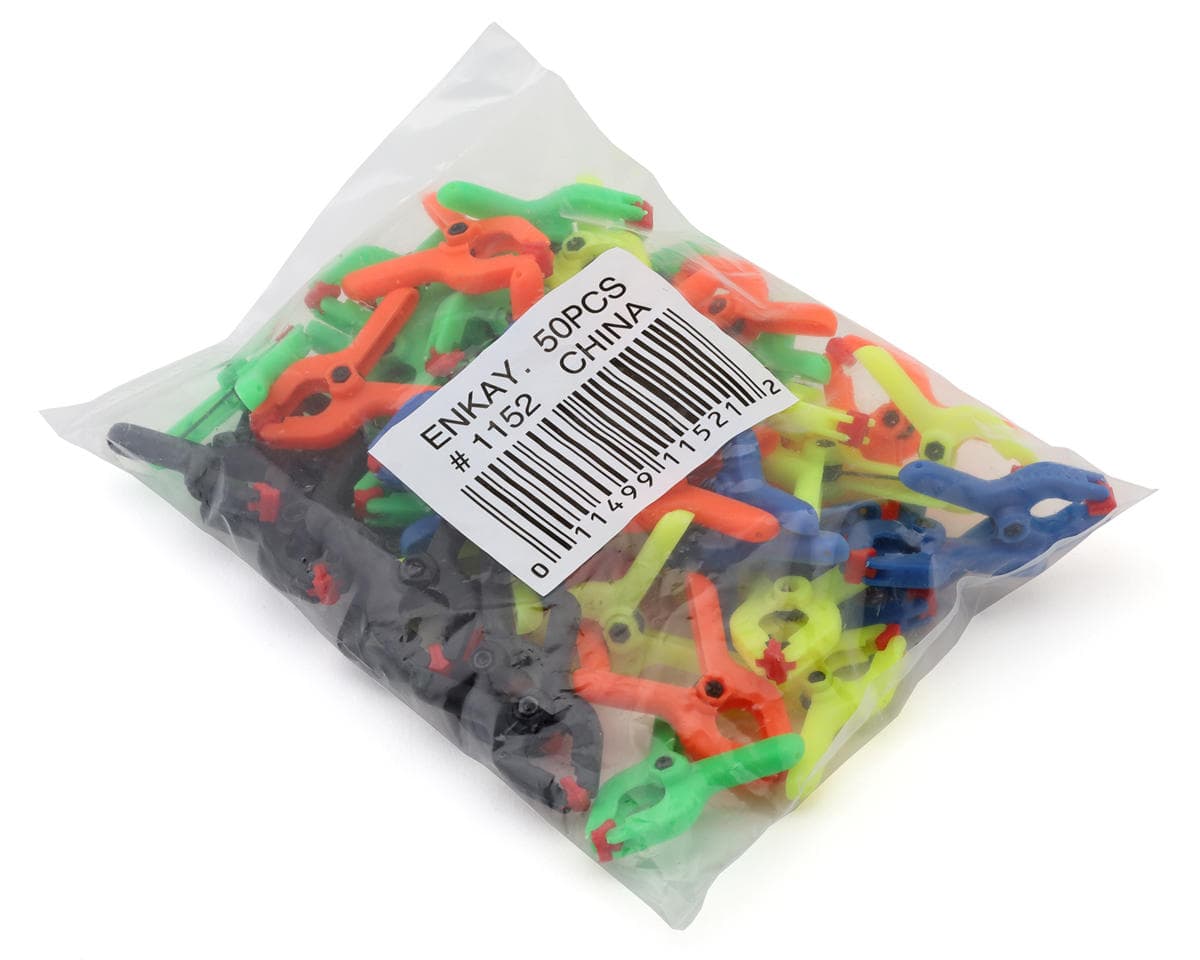 Enkay Mini Nylon Spring Loaded Clamps (50) (1.0")