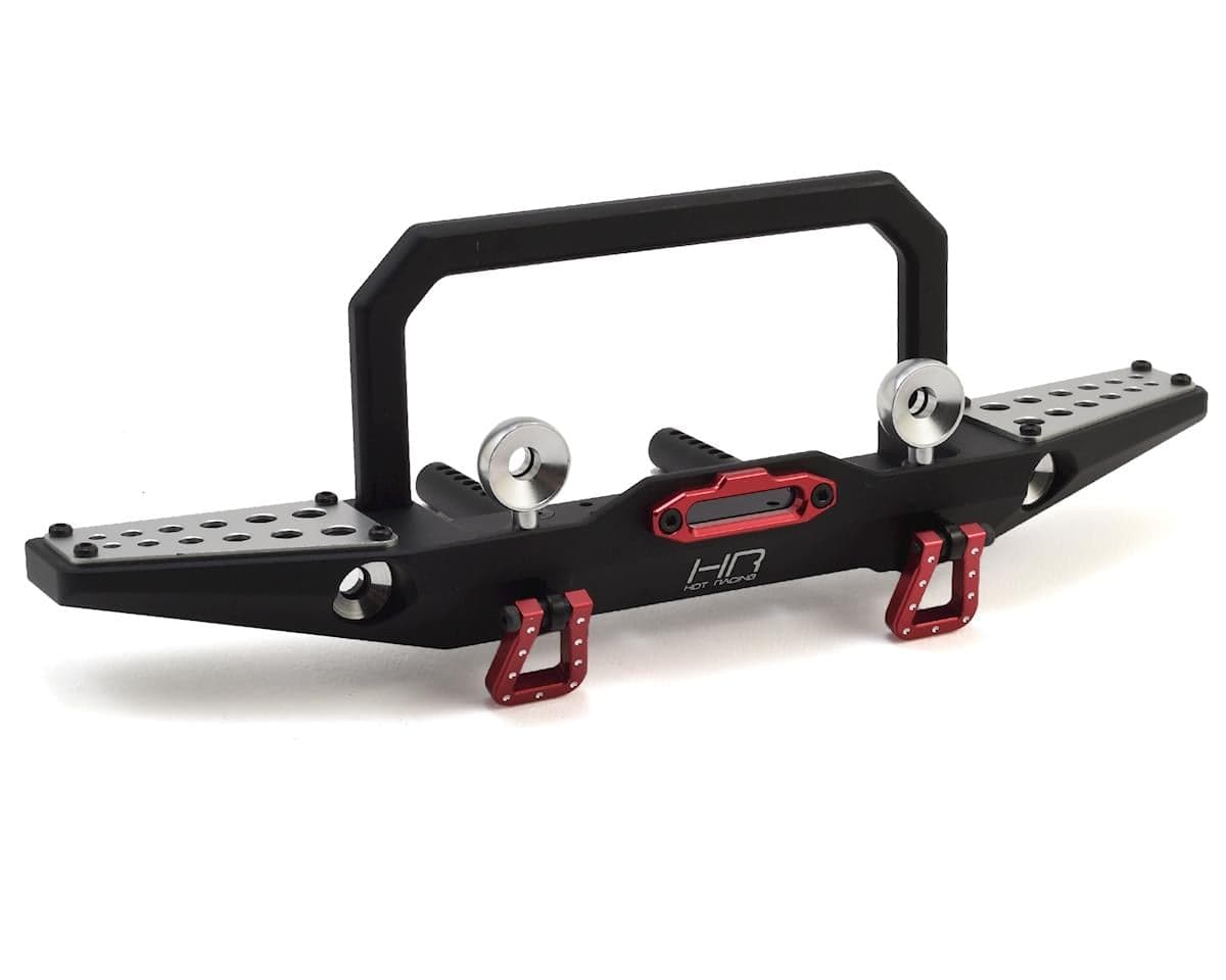 Hot Racing Aluminum Front Bumper w/Winch Mount & Light Buckets for Traxxas TRX-4