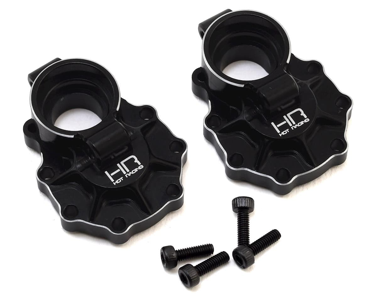 Hot Racing Aluminum Rear Inner Portal Drive Housing for Traxxas TRX-4 (2) (Black)