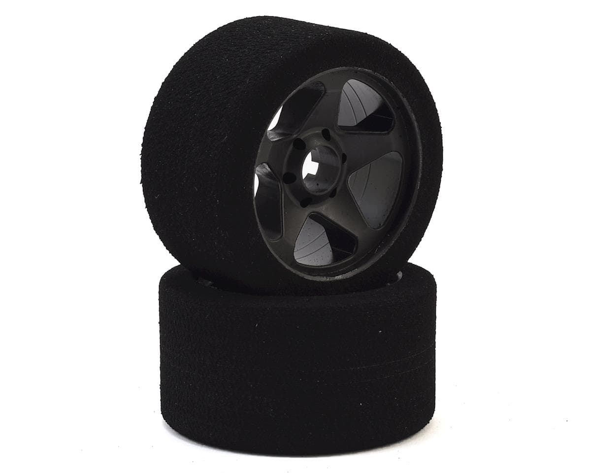 Contact 1/8 Nitro Foam Front Tires w/5 Spoke Rim (2) (Black) (32 Shore)
