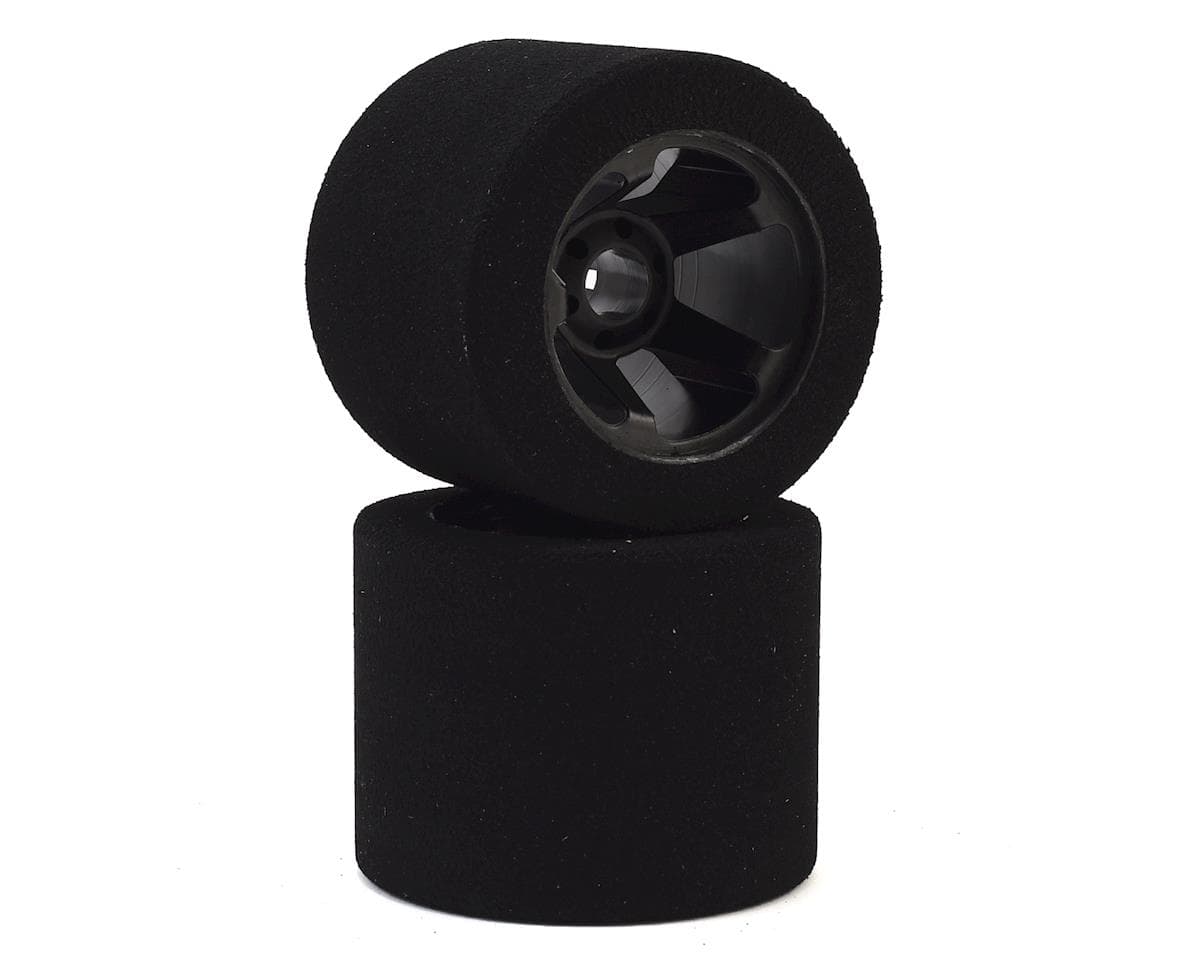 Contact 1/8 Nitro Foam Rear Tires w/5 Spoke Rim (2) (Black) (32 Shore)