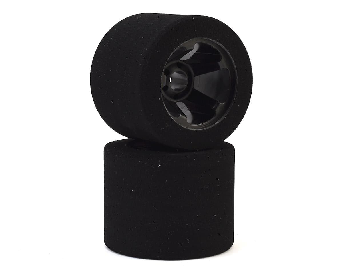 Contact 1/8 Nitro Foam Rear Tires w/5 Spoke Rim (2) (Black) (35 Shore)