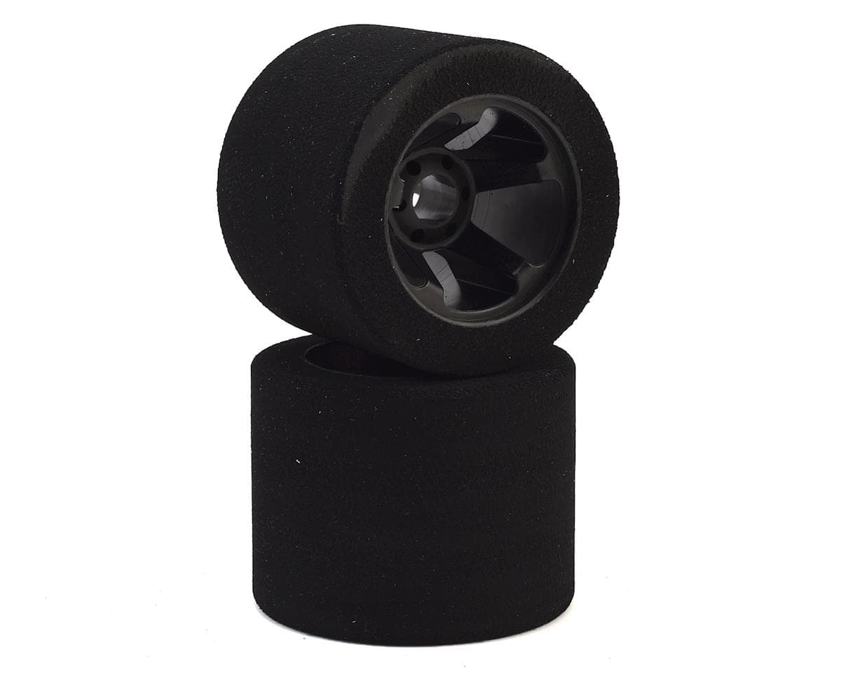 Contact 1/8 Nitro Foam Rear Tires w/5 Spoke Rim (2) (Black) (37 Shore)