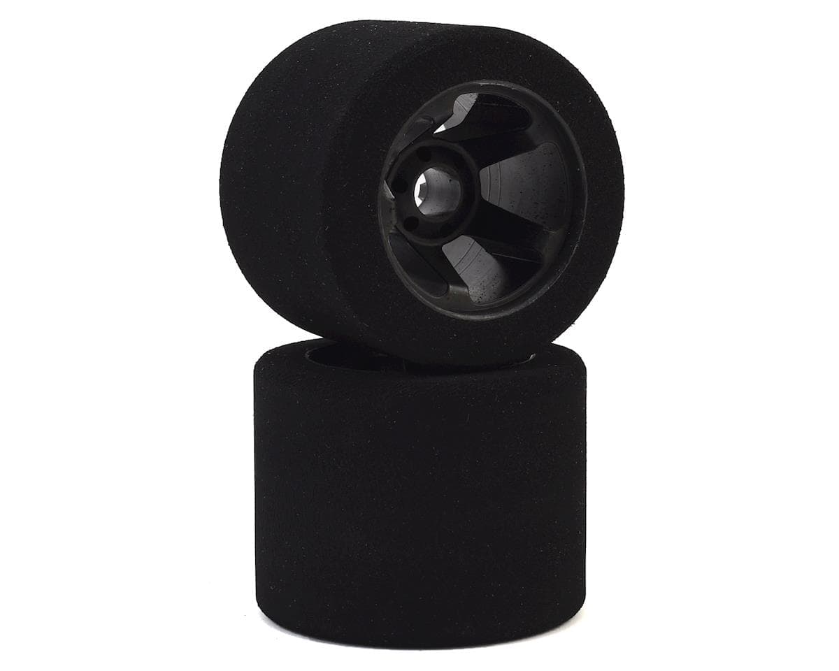 Contact 1/8 Nitro Foam Rear Tires w/5 Spoke Rim (2) (Black) (40 Shore)