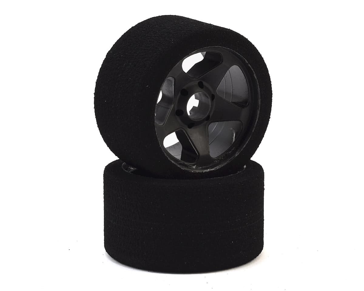 Contact 1/8 Nitro 69mm Foam Front Tires w/5 Spoke Rim (2) (Black) (32 Shore)