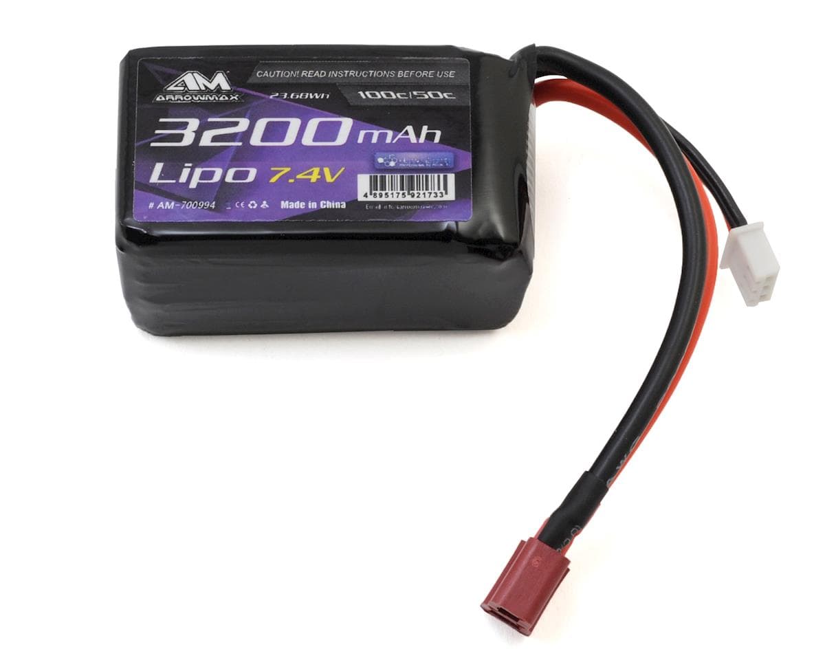 AM Arrowmax Tamiya Dancing Rider Soft Pack Lipo Battery w/Deans (7.4V/3200mAh)