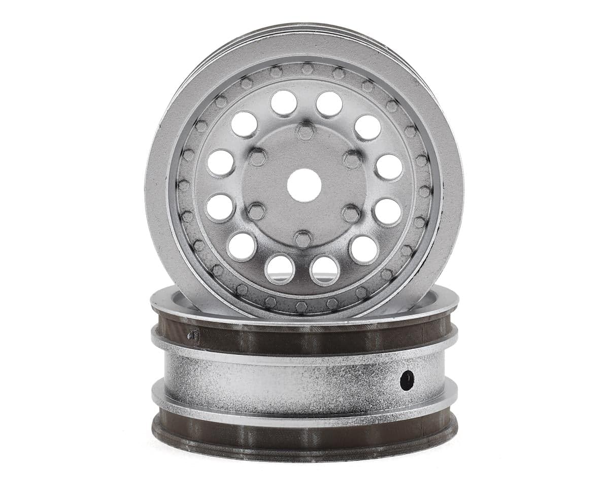 Team Associated CR12 Wheel Set (Satin Silver) (2)