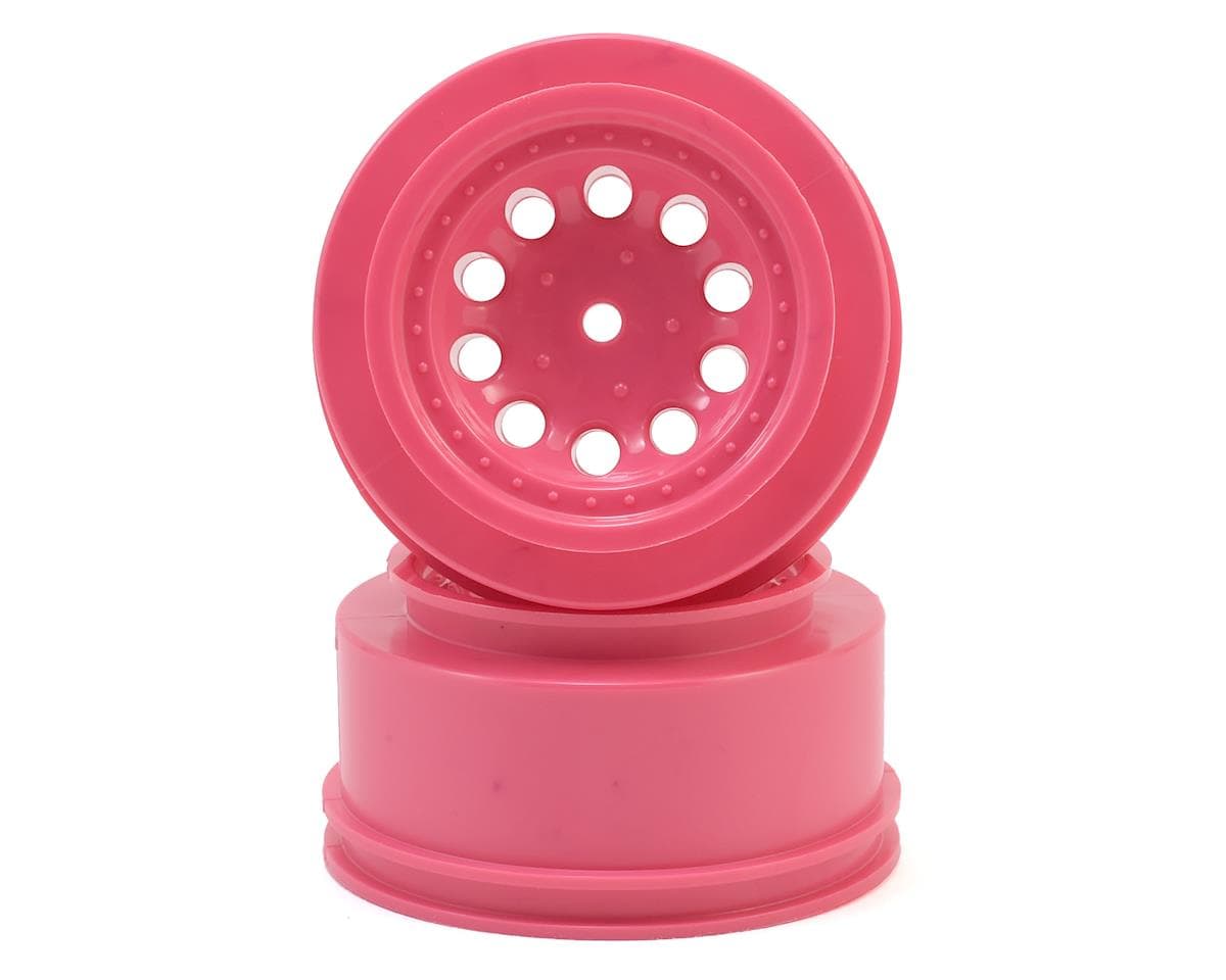 RPM Spline Drive Rear "Revolver" Short Course Wheels for Traxxas Slash (Pink) (2)
