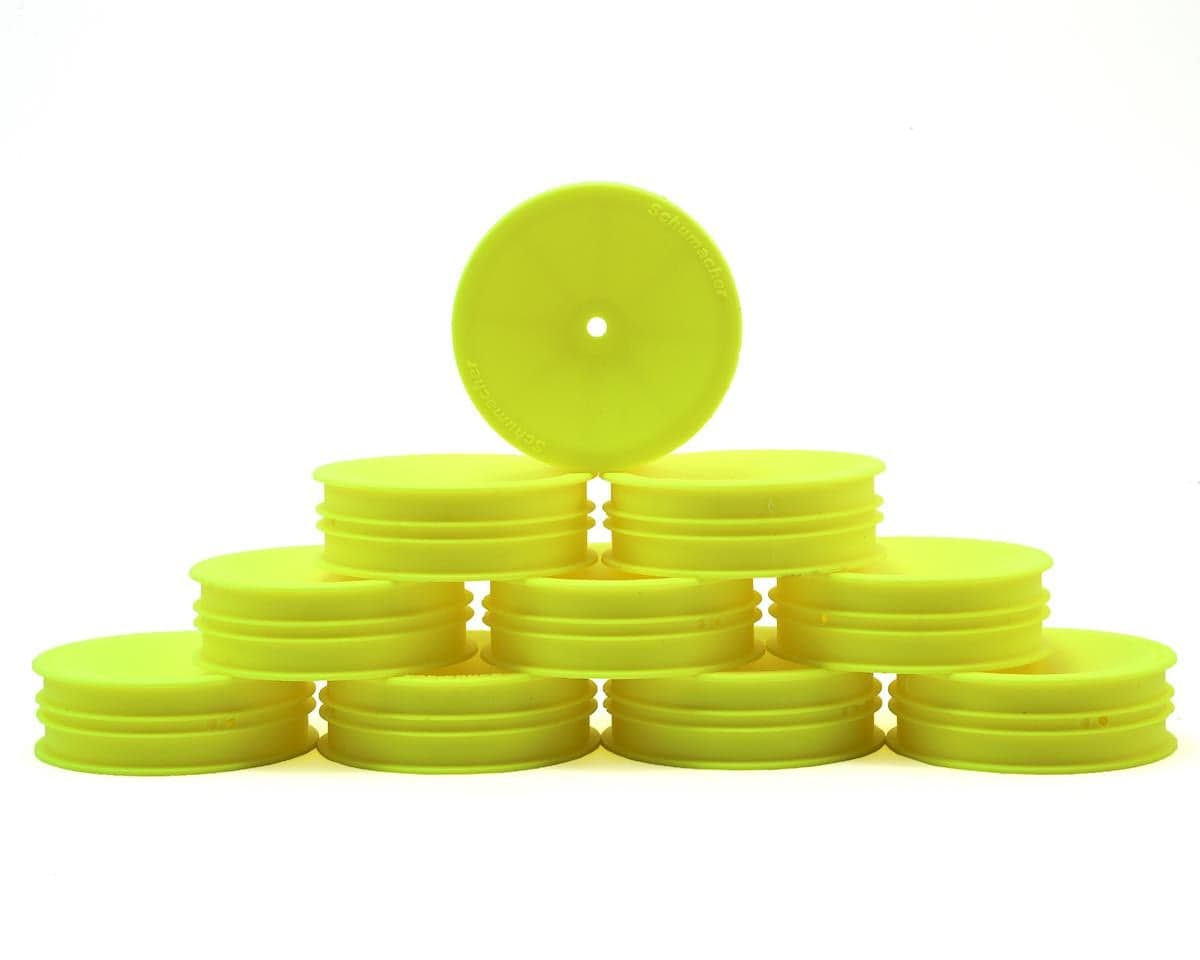 Schumacher 12mm 1/10 2WD Buggy Front Hex Wheels (Yellow) (10) (Slim)