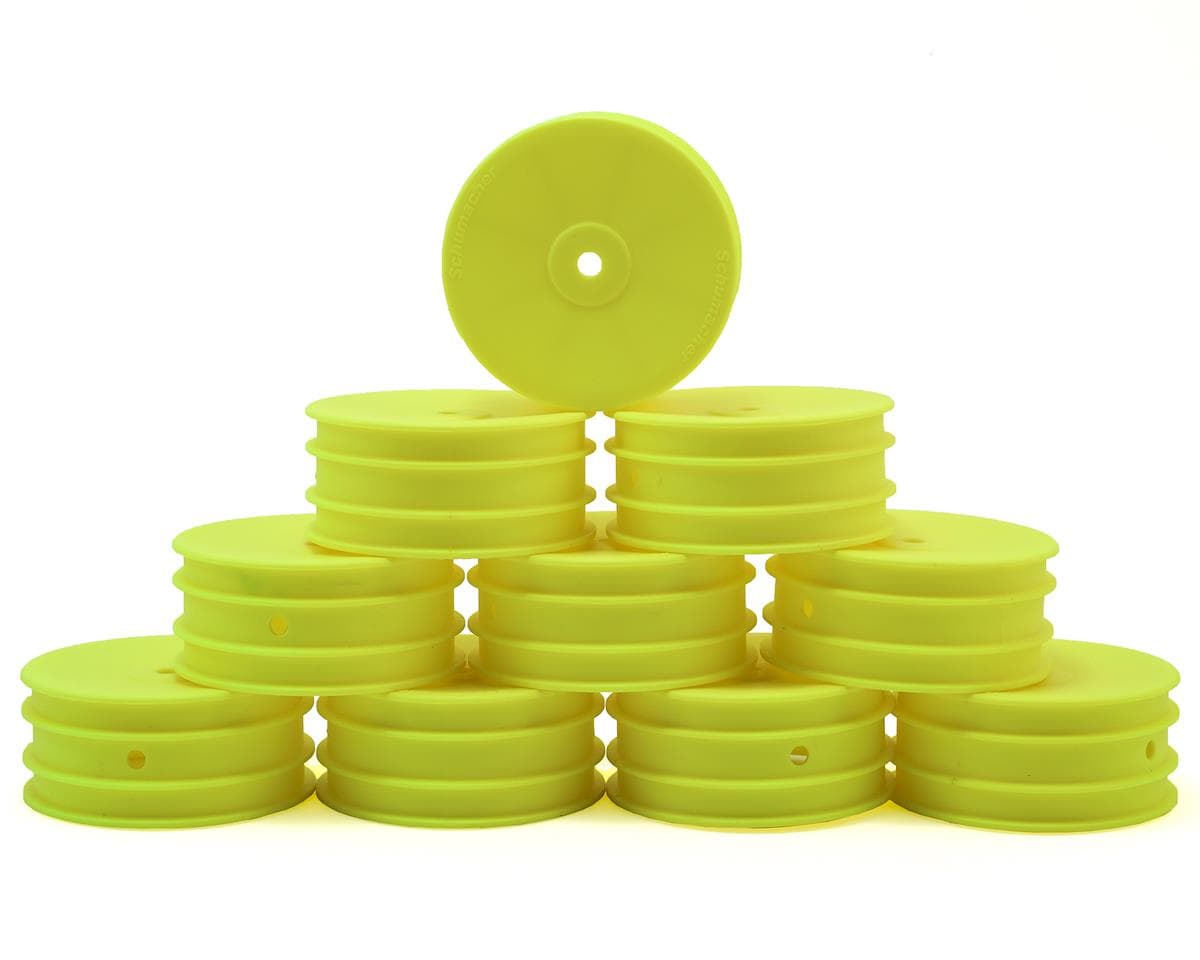 Schumacher 12mm 1/10 4WD Buggy Front Hex Wheels (Yellow) (10)