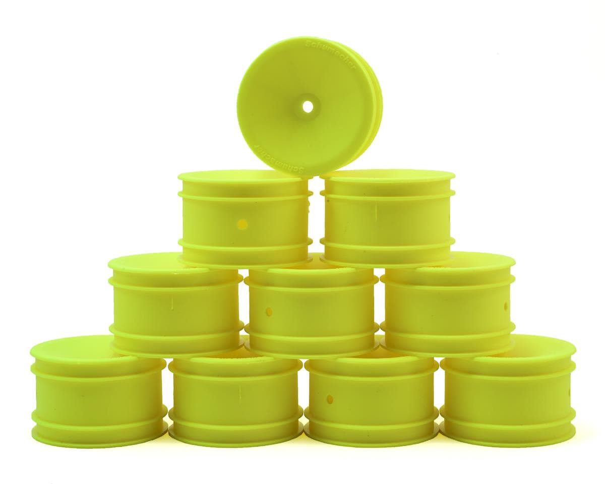 Schumacher 12mm 1/10 Buggy Rear Hex Wheels (Yellow) (10)