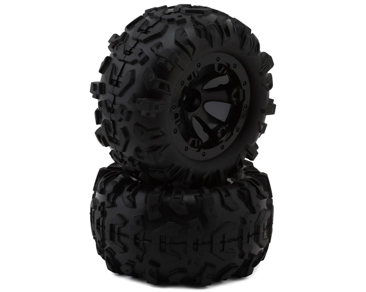 Traxxas 1/16 Summit Canyon AT Pre-Mounted Tires (Black) (2) (Geode Beadlock) w/12mm Hex
