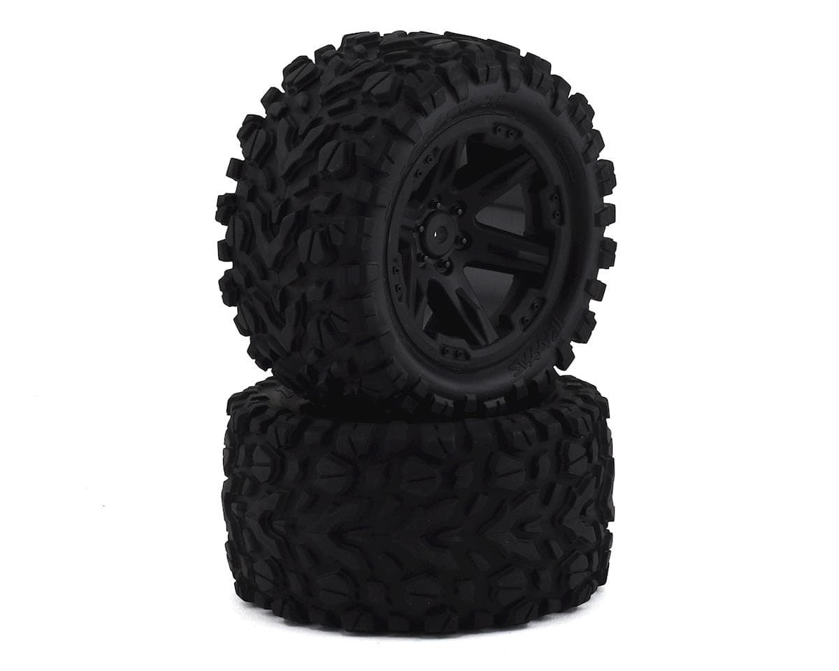 Traxxas Talon EXT 2.8" Pre-Mounted Tires w/RXT Wheels (2) (Black) w/12mm (2wd Electric Rear)