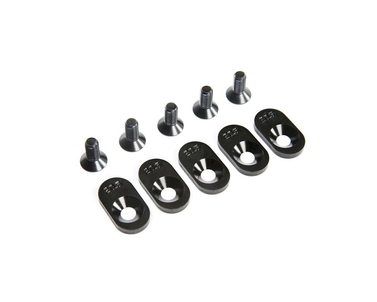 Losi EngineMntInsert&Screws, BLK, 20.5T(5): 5ive-T 2.0