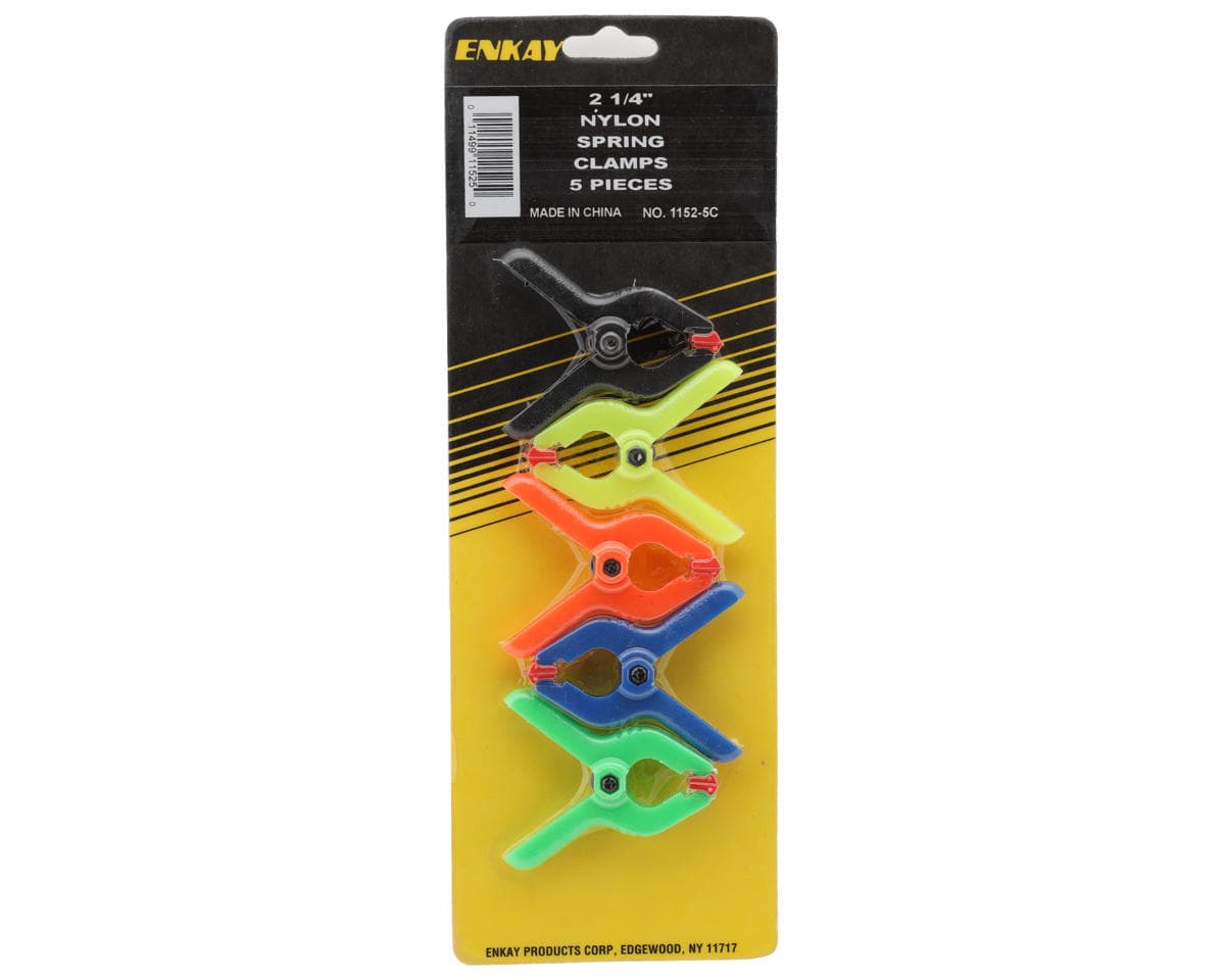 Enkay Mini Nylon Spring Loaded Clamps (5) (1.0")
